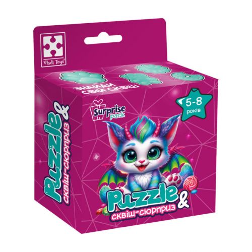Гра розвиваюча пазли із сюрпризом "Кольоровий дракончик"