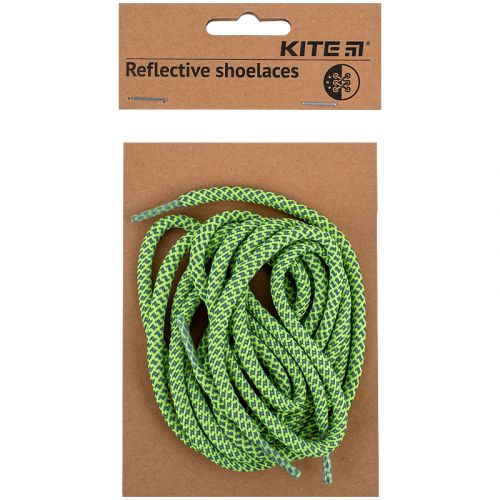 Шнурівки для взуття світловідбиваючі, салатовий