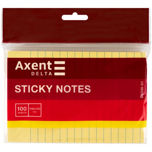 Блок паперу з клейким шаром 100x150мм,100арк.лінія