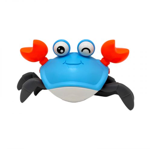 Краб (вбудований акумулятор, підсвічування, пісня, рухомі елементи, в коробці) (БЛАКИТНИЙ)