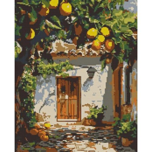 Алмазна мозаїка "Лимонний двір" 40х50 см