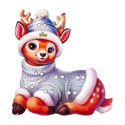 Дерев'яна іграшка-шнурівка "Оленя"