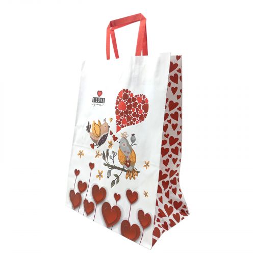 Пакет паперовий з ручками Крафт білий 25х15х34,5