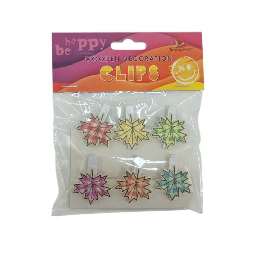 Деревʼяні декоративні затискачі, 6шт