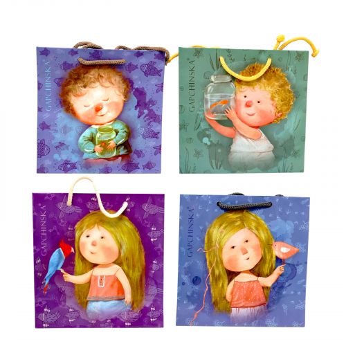 Пакет паперовий 16*16*7 мікс видів