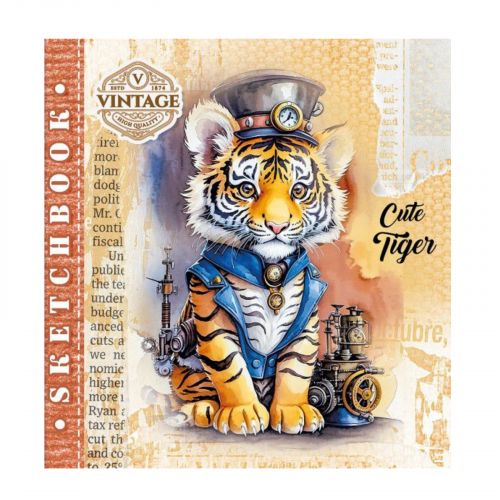 Скетчбук 36 аркушів, (CUTE TIGER)