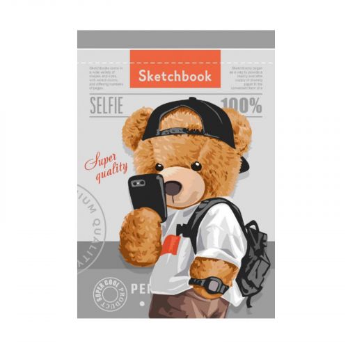 Скетчбук 36 аркушів, (ВЕДМЕДИК В КЕПЦІ)