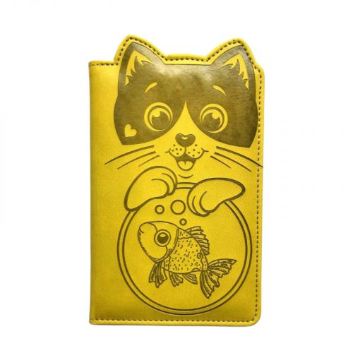 Блокнот,Кожзам,А6, 64аркуші (КОТИК І РИБКА)