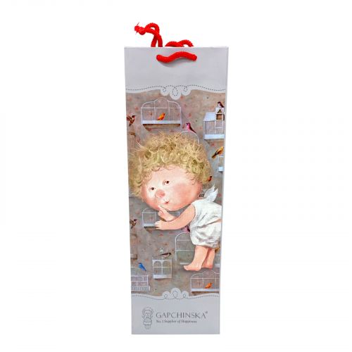 Пакет паперовий 11.5*37*8.5 СІРИЙ