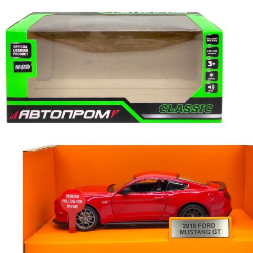 Машинка металева "АВТОПРОМ 1:34 Ford Mustang GT"