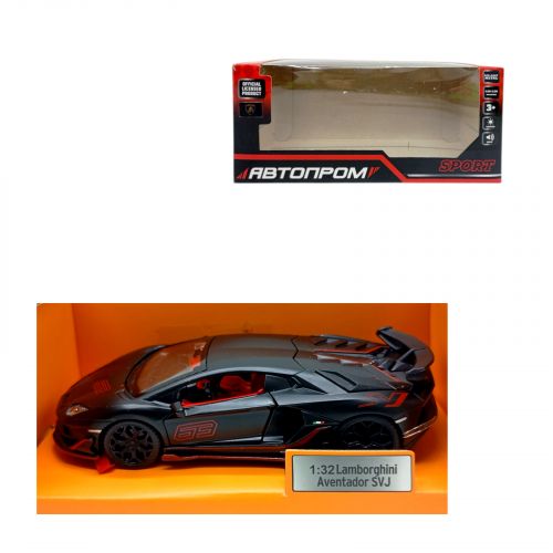 Машина мет. 1:32 Lamborghini Aventador SVJ, батар., світло, звук, відкр. двері