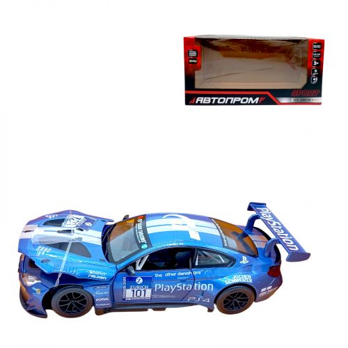 Машина мет. 1:24 "BMW M6 GT3", синій колір, батар., світ., звук, відкр.двері, капот, багажник