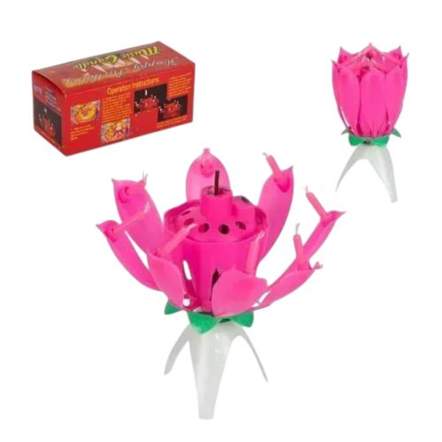 Свічка для торта музична "Квітка"