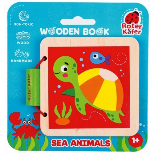 Деревʼяна іграшка "Деревʼяна книга. Морські тварини"