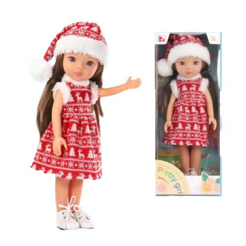 Лялька в різдвяному вбрані, розмір 33см