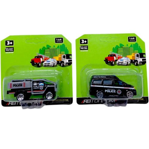 Машина металева АВТОПРОМ, 1:64, мікс видів (планшет 5,5*11,5*4 см)