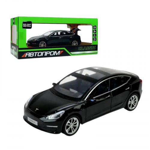 МАШИНА 1:24 Tesla model 3 (ЧОРНА)