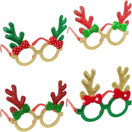 Окуляри новорічні "Ріжки з бантиком" мікс