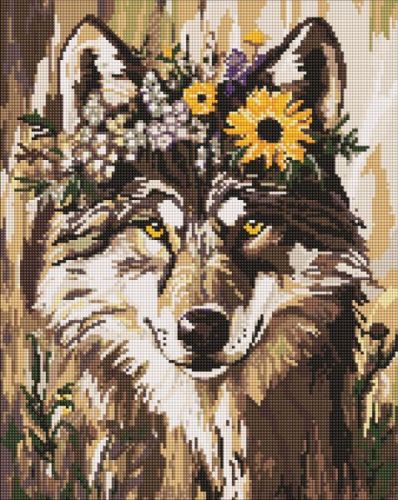 Алмазна мозаїка "Гарна вовчиця" 40х50 см