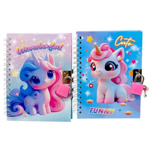 Блокнот на замочку, 48 арк, 15х11,5 см (мікс видів)