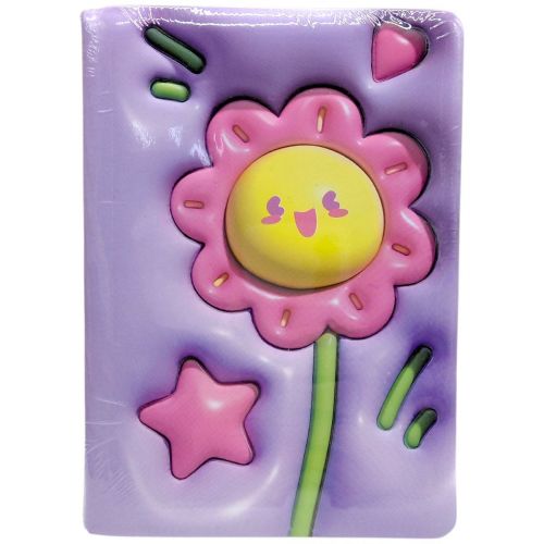 Блокнот 3D Квіти, формат а5 (БУЗКОВИЙ)