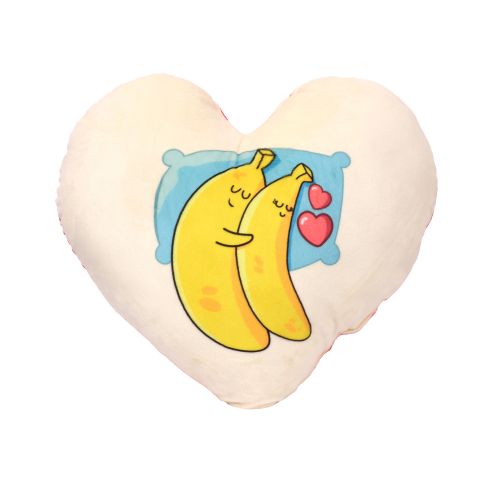 Подушка плюшева Серце "Банани в обіймах" 44*40 см