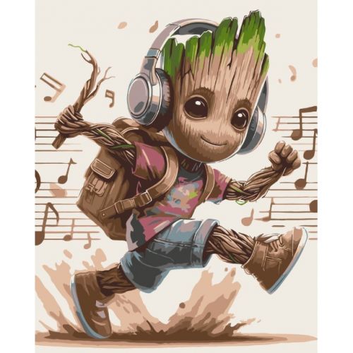 Картина за номерами "Музичний Грут" 40х50 см