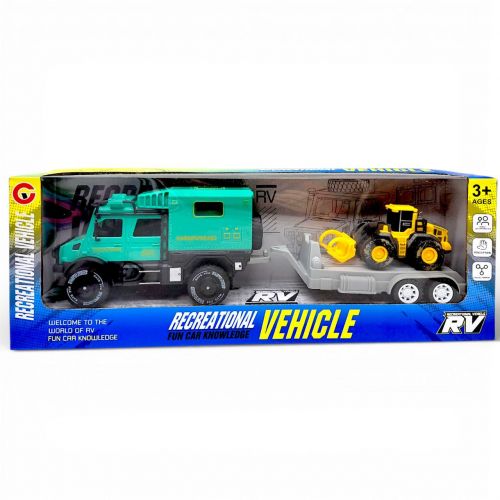 Автовоз інерційний, з трактором, в коробці (БІРЮЗОВИЙ)