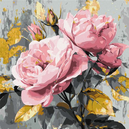 Картина по номерах з фарбами металік "Делікатна краса" 40х40 см