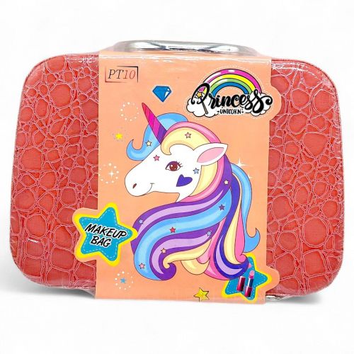 Набір аксесуарів у валізі: парфуми+годинник "Принцеса Єдиноріг" (ПОМАРАНЧЕВИЙ)