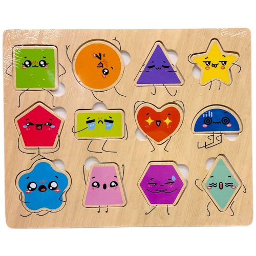 Вкладиші дерев'яні, 22,5х18 см (ГЕОМЕТРИЧНІ ФІГУРИ)