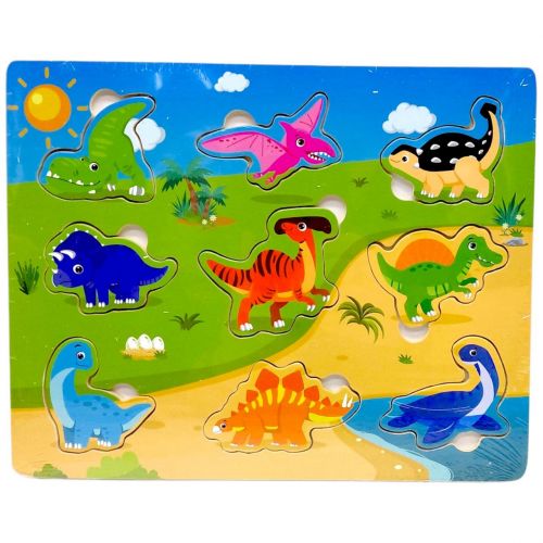 Вкладиші дерев'яні, 22,5х18 см (ДИНОЗАВРИ)