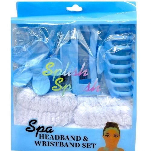 Подарунковий набір "Spa Headband &Wristband Set" блакитний