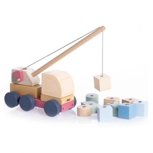 Машинка "Авто-кран" 2/Wooden toy "Crane truck" 2