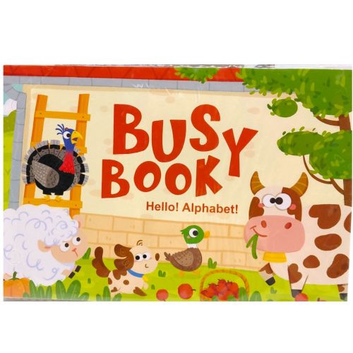 Логічна книжка C 73803 (120) 6 сторінок, абетка, елементи на липучках, в пакеті