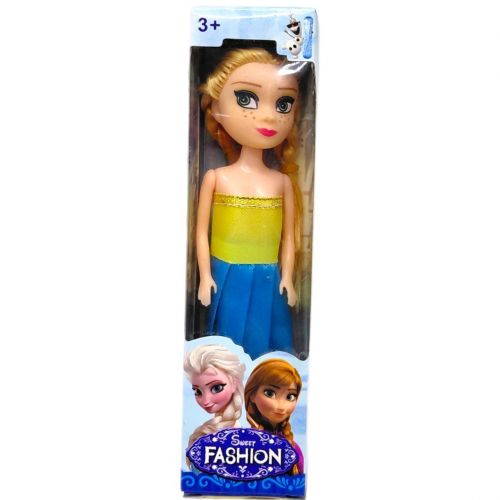 Лялька в стилі казкової принцеси "FROZEN" (Жовто-блакитна)