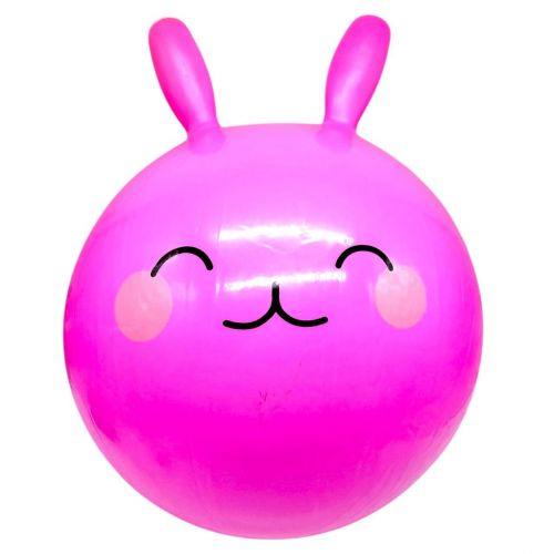 М`яч для фітнесу, діаметр 43 см, висота з вушками 53 см, у пакеті (РОЖЕВИЙ)