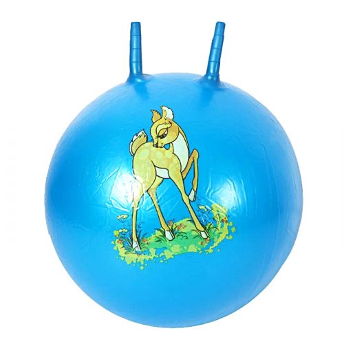 М`яч для фітнесу діаметр 27 см, висота з вушками 40 см, у пакеті (СИНІЙ)