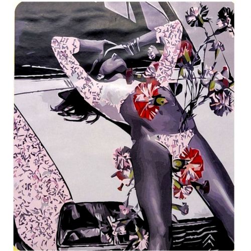 Картина по номерах "Дiвчина на авто" 40*50 см