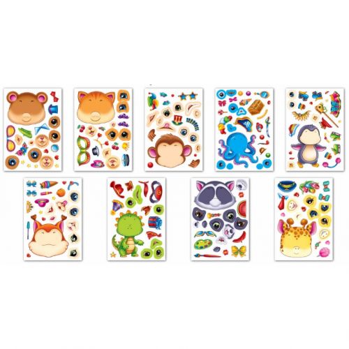 Наліпки аплікації "Створи свого героя" (9 шт)