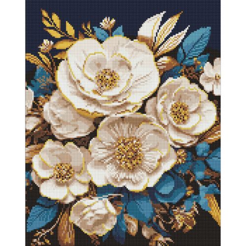 Алмазна мозаїка без підрамника "Біла симфонія" 40х50 см