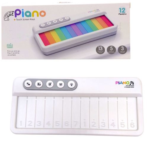 Піаніно (сенсорні клавіші, підсвічування, кілька режимів, музичні інструменти, 13 клавіш, мелодії, режим навчання, регуляція гучності)