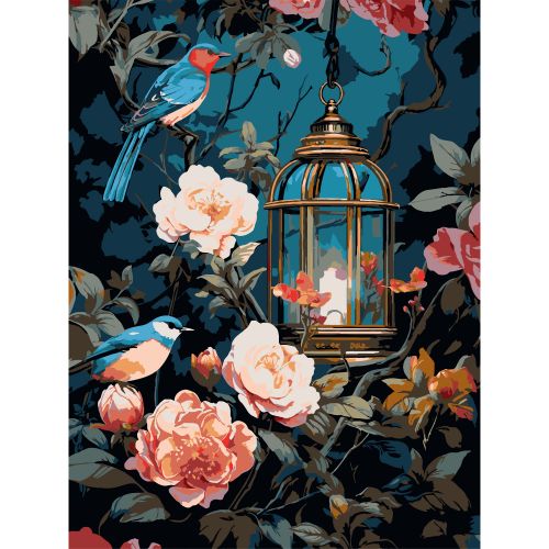 Картина по номерах "Квіткова ніч" 30х40 см