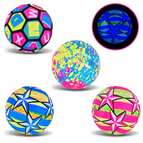 Мʼяч гумовий, 22 см 70 грам, світло (мікс кольорів)