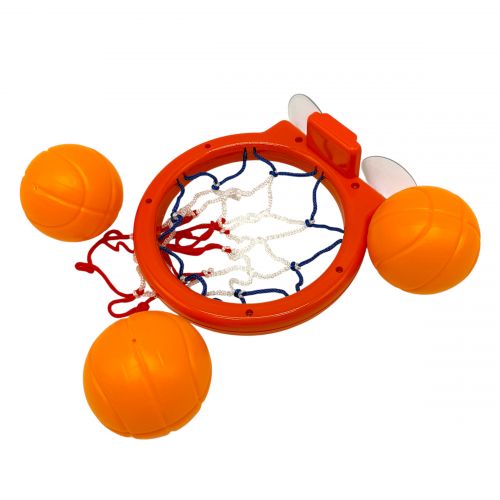 Баскетбольний набір (кільце на присосці, 3 мʼячики пакет. 22*18*5 см)