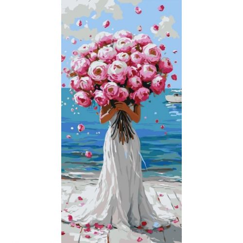 Картина за номерами "Обійми троянд" 40*80 см