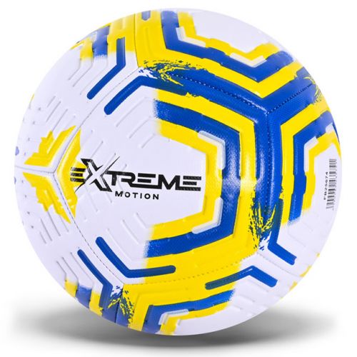 М'яч футбольний №5, PU 400 гр,БІЛО-ЖОВТИЙ