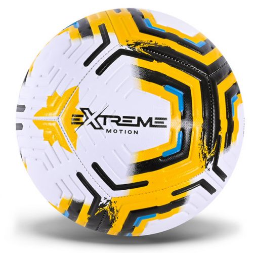 М'яч футбольний №5, PU 400 гр,БІЛО-ПОМАРАНЧЕВИЙ