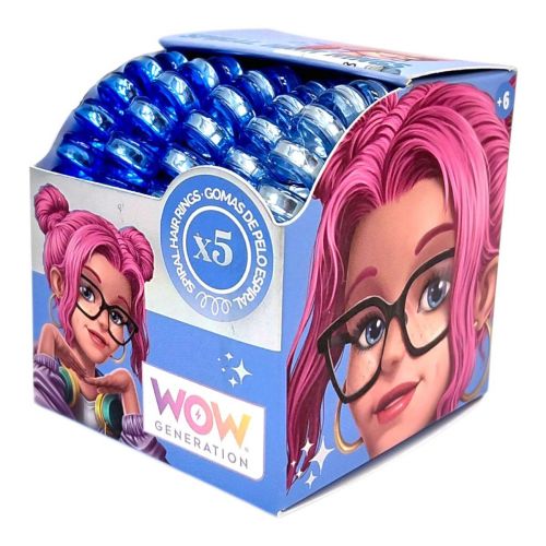 Резинка пружинка для волосся "Градієнт" (5 штук в наборі) БЛАКИТНІ