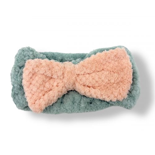 Повʼязка на голову з бантиком (сіра)